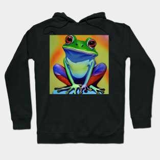 Frog Rainbow Painting Hoodie